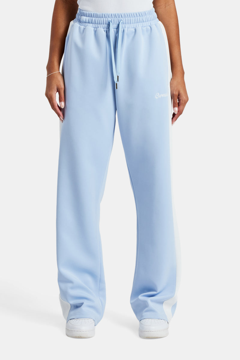 Womens Contrast Panel Track Pant - Light Blue