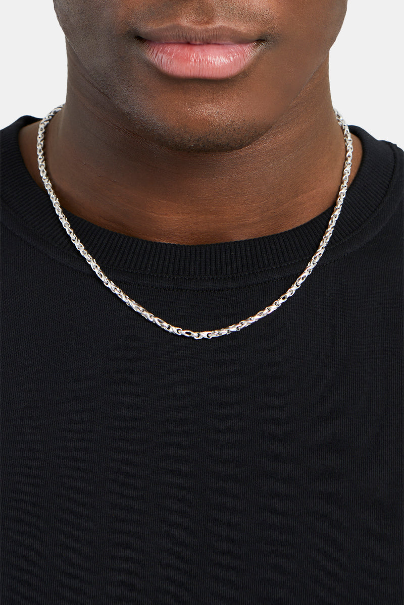 Polished 3D Infinity Chain - 3mm