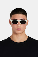 Rectangular Acetate Sunglasses - Ecru