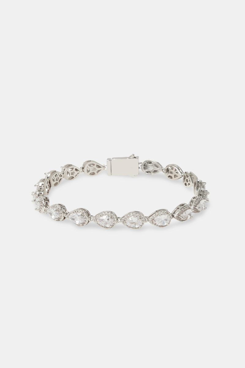 Iced Oval CZ Tennis Bracelet - 6mm