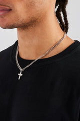 Iced Drop Cross Cuban Chain - 5mm