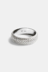 Sterling Silver Iced CZ Pave Ring