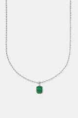 Micro Green Malachite Rope Necklace - 12mm