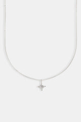 Micro Iced Star Pendant Necklace - 10mm