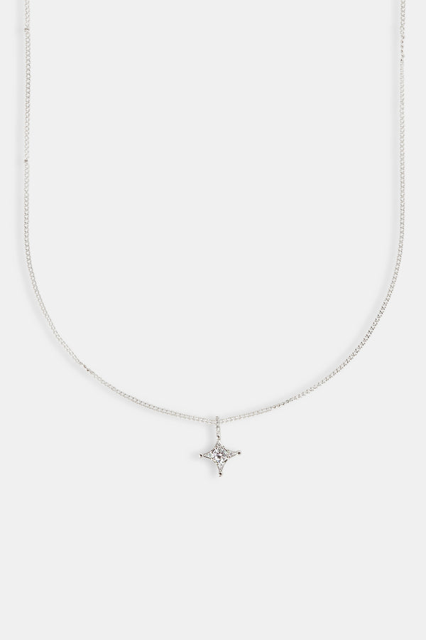 Micro Iced Star Pendant Necklace - 10mm