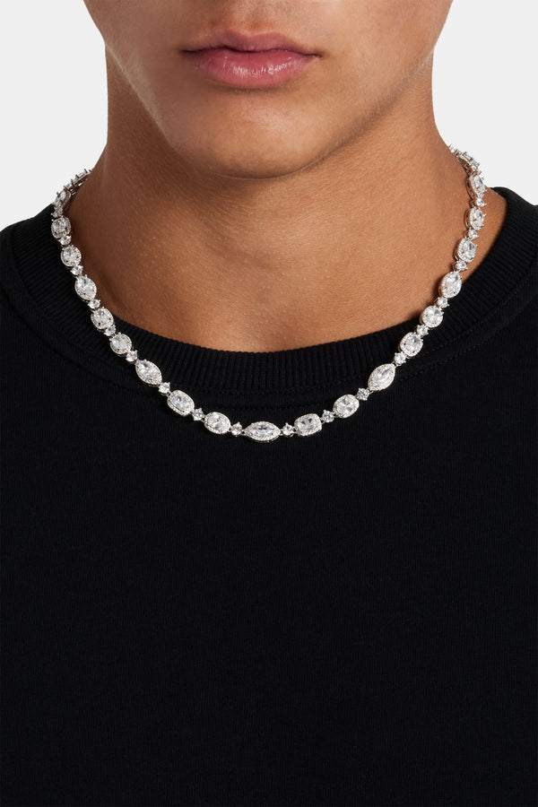 Oval & Rectangular Cluster Chain - 8mm