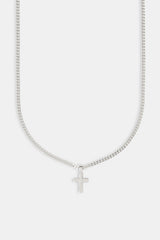 Polished Drop Cross Cuban Chain - 5mm - Gold