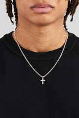 Polished Drop Cross Cuban Chain - 5mm