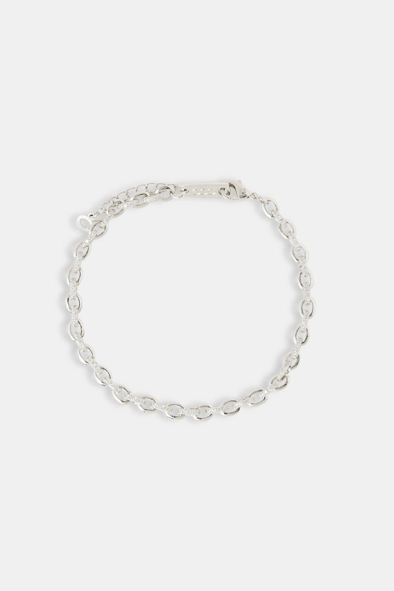 Polished & Iced Link Bracelet - 5mm