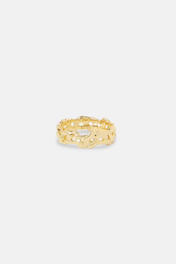 Polished Woven Link Ring - 6mm