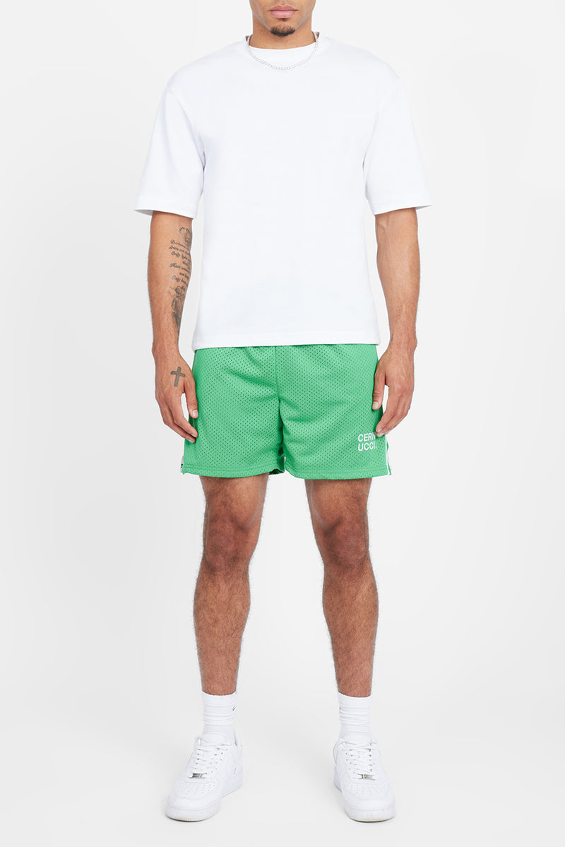 Cernucci Text Mesh Short - Green