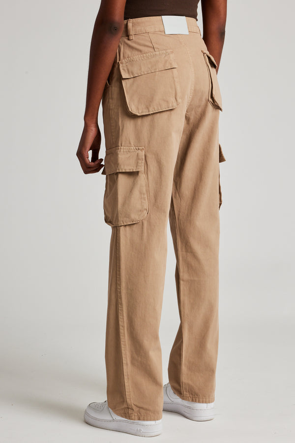 Straight Leg Cargo Trouser - Beige