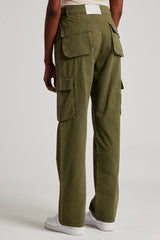 Straight Leg Cargo Trouser - Khaki