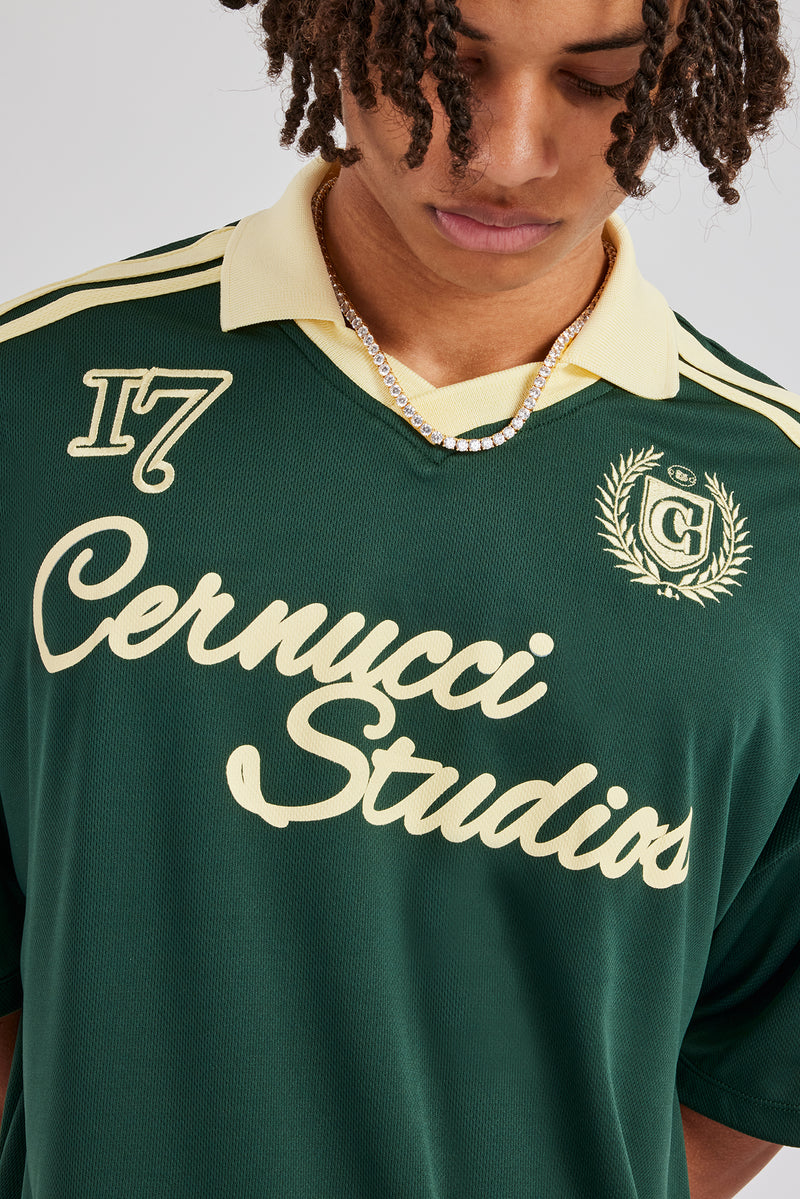 Cernucci Contrast Football Top - Green