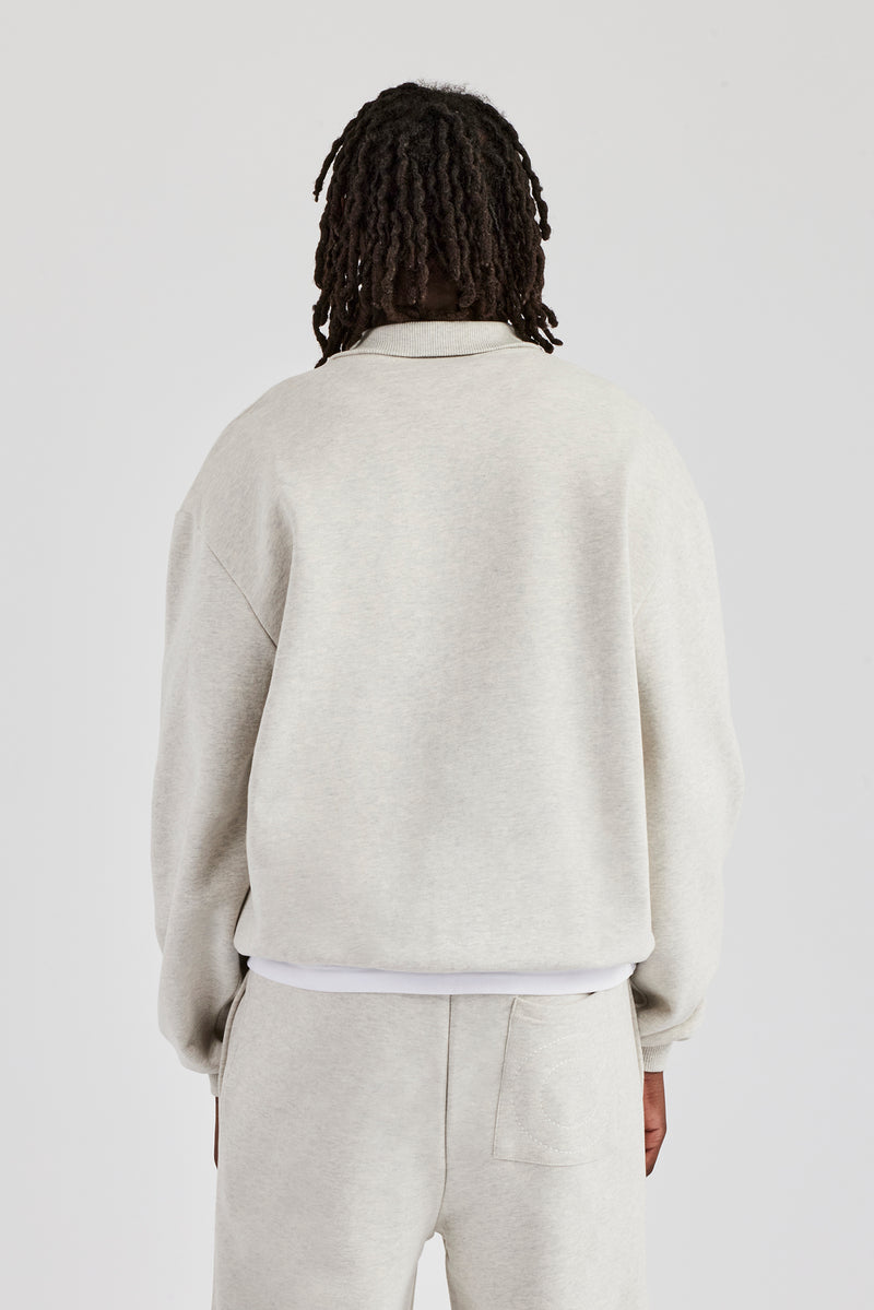 Funnel Neck Jersey Jacket - Ash Grey