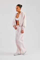 Wide Leg Panelled Jogger - Pink