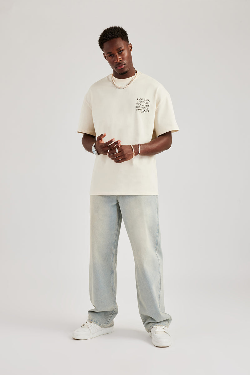 Baggy Fit Jeans - Bleach Wash