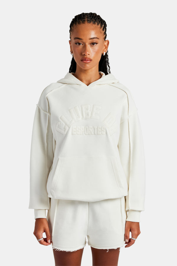 Overlock Oversized Hoodie - Off White