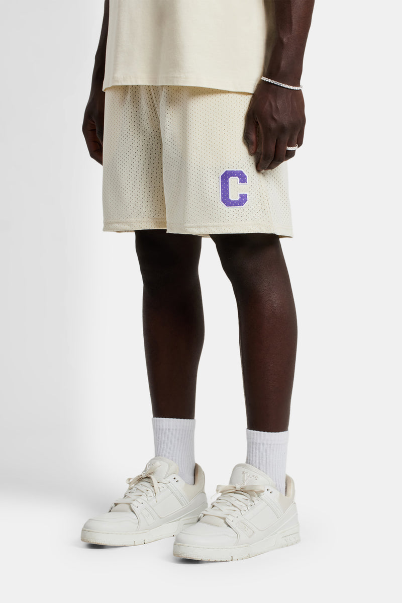 C Mesh Shorts - Cream