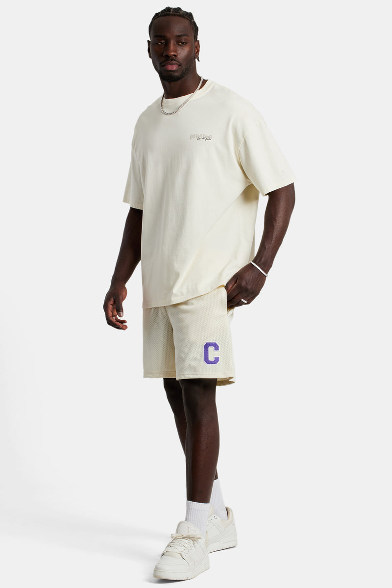 C Mesh Shorts - Cream