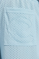 Cernucci Embroidered Mesh Short - Light Blue