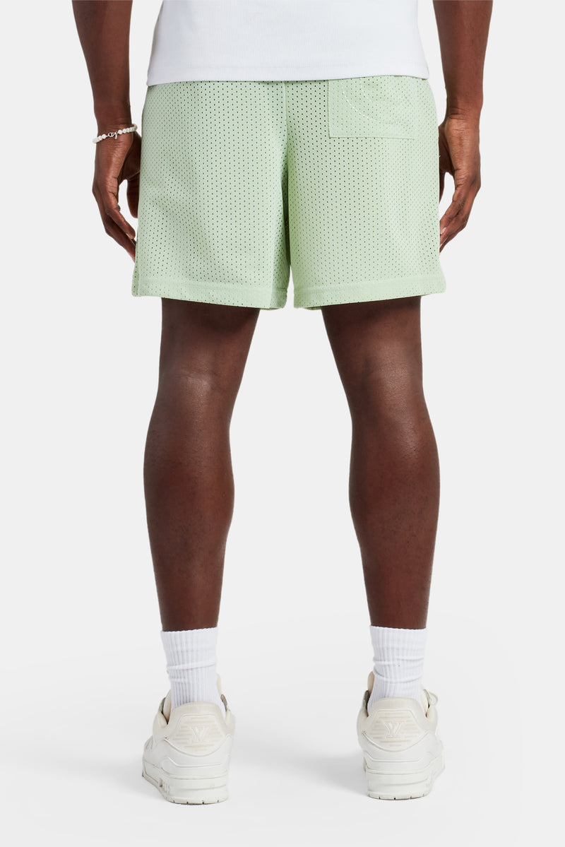 Cernucci Embroidered Mesh Short - Sage