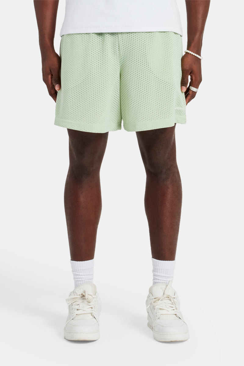 Cernucci Embroidered Mesh Short - Sage