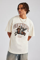 Cherub 925 Applique Graphic T-Shirt - Off White