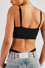 Cernucci Jersey Bralet - Black