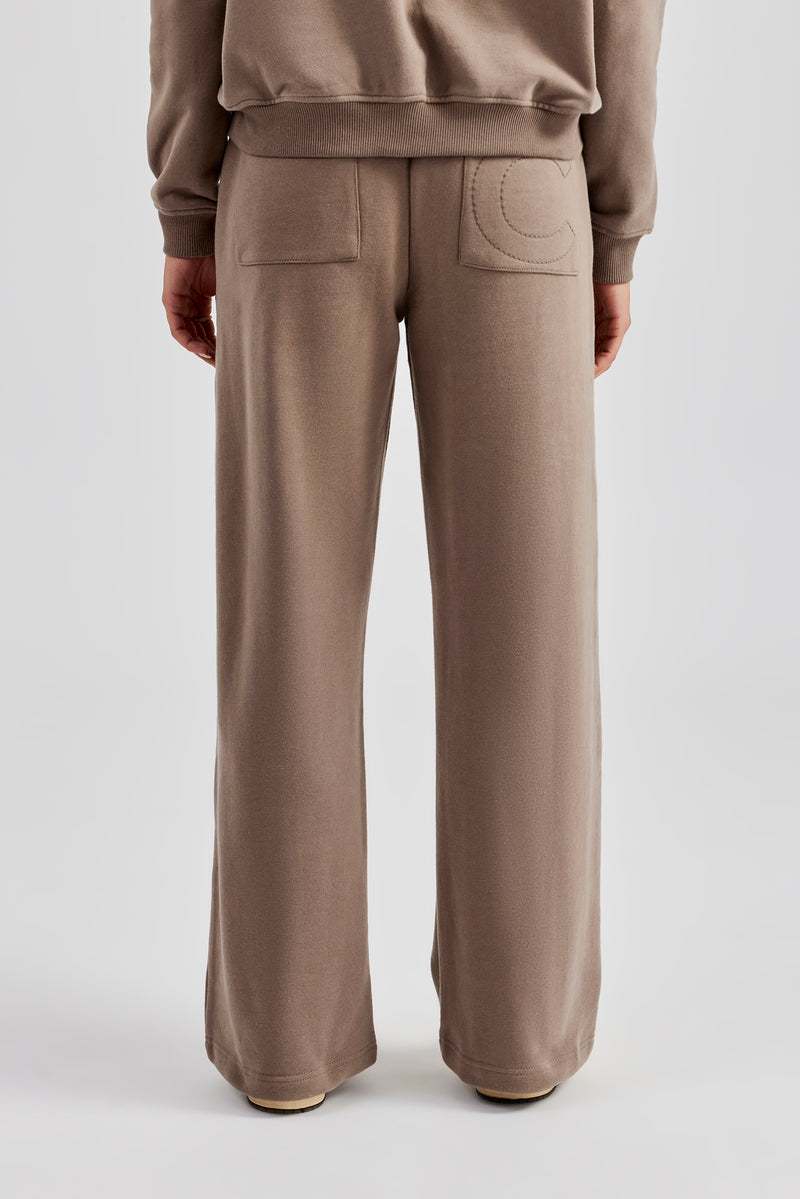 Wide Leg Jogger - Taupe