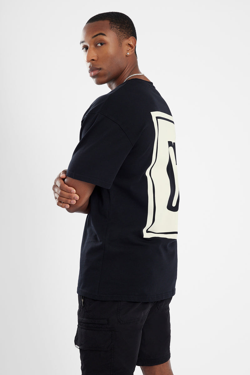 Oversized C Logo T-Shirt - Black