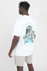 Cernucci Palm House Graphic T-Shirt - White