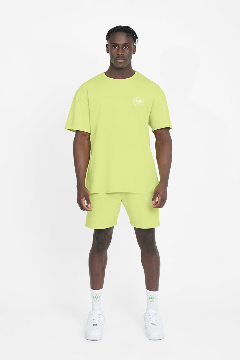 Oversized Palm Paraiso T-Shirt - Lime