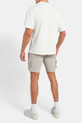 Nylon Cargo Shorts - Taupe