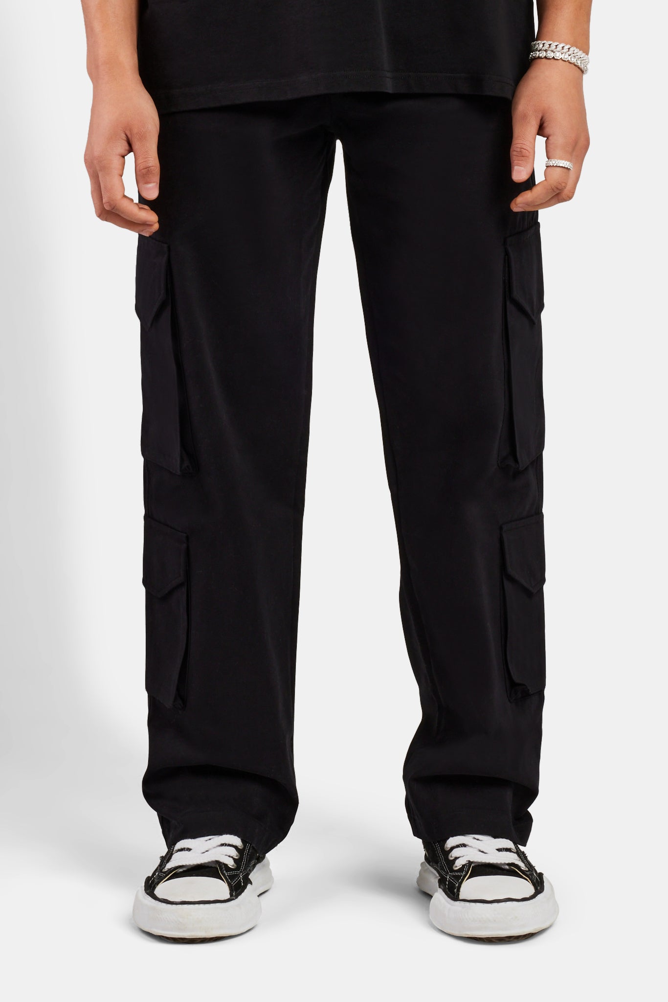 Relaxed Multi Pocket Cargo Trouser - Black | Mens Bottoms | Shop Cargos ...