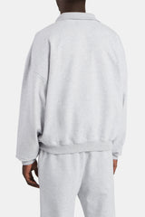 Half Zip Sweatshirt - Light Grey Marl