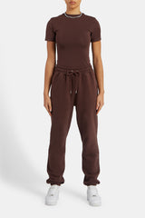 Ladies Cuffed Jogger - Chestnut