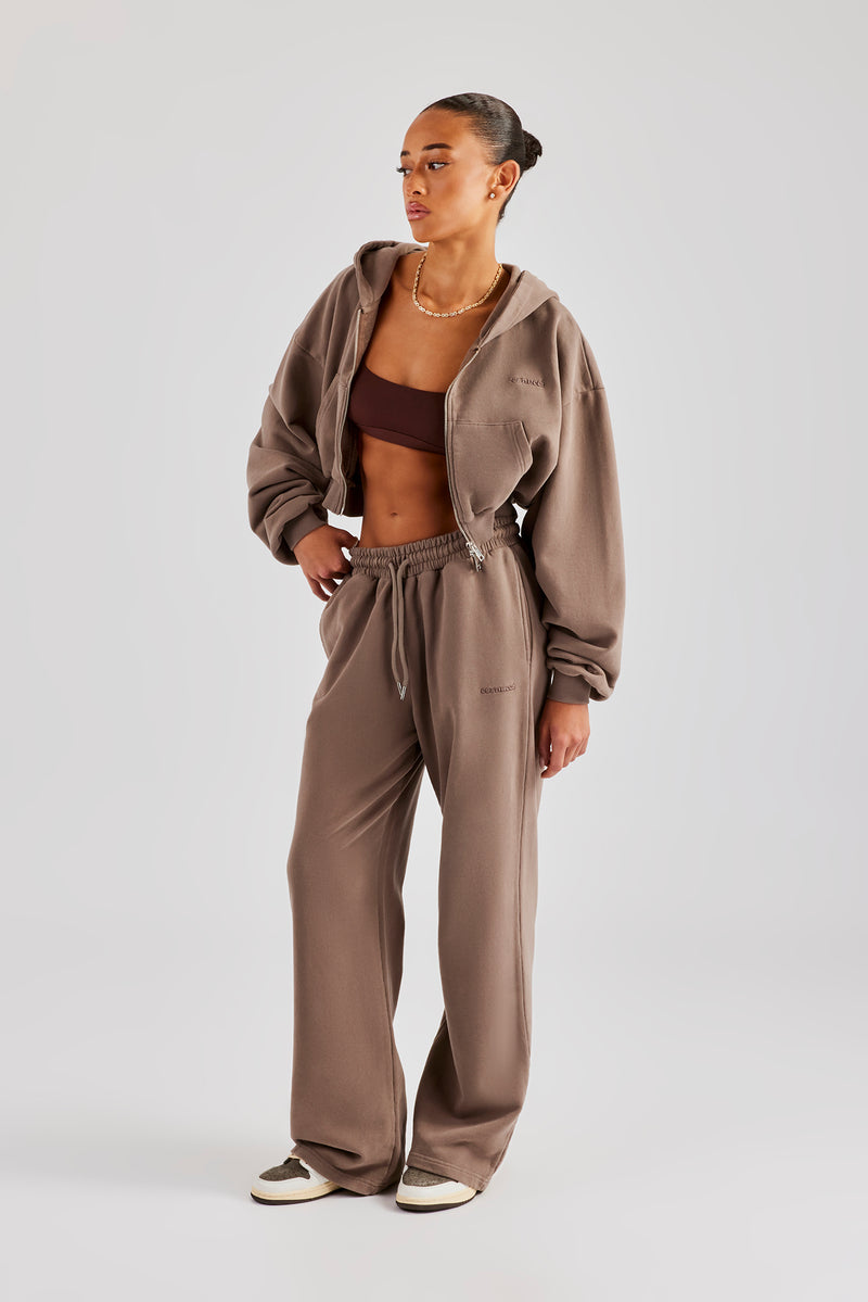 Cernucci Cropped Zip Through Tracksuit - Taupe