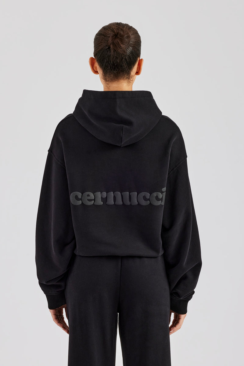 Cernucci Boxy Hoodie - Black