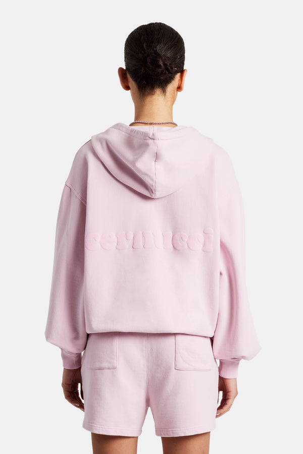 Cernucci Limited Zip Through Hoodie & Short Set  - Pink