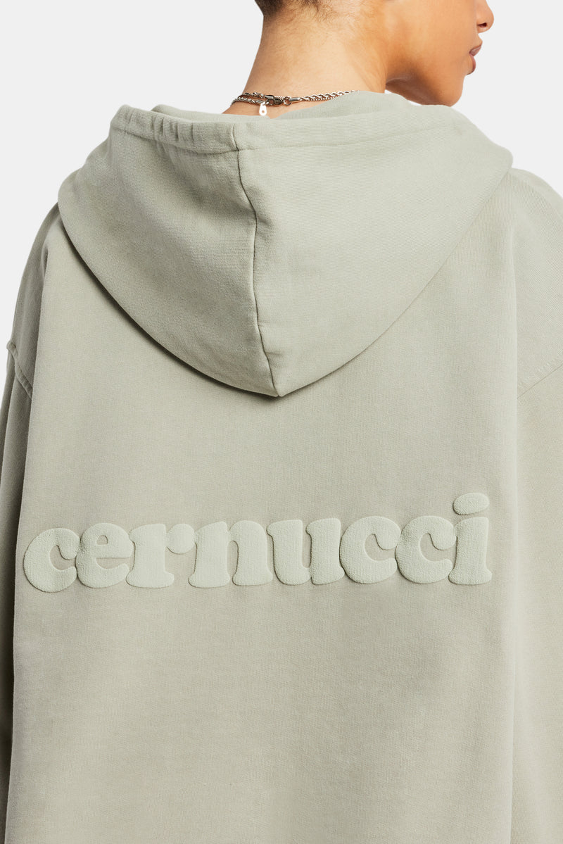 Cernucci Limited Zip Through Hoodie - Sage