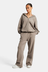 Cernucci Zip Through Hoodie - Taupe