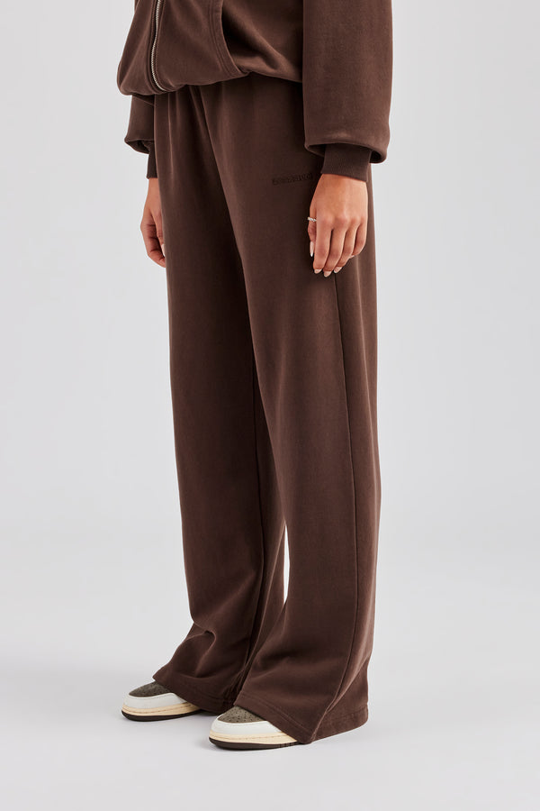 Wide Leg Jogger - Chocolate