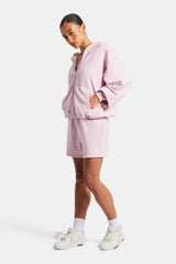 Cernucci Zip Through Hoodie & Short Set  - Pink