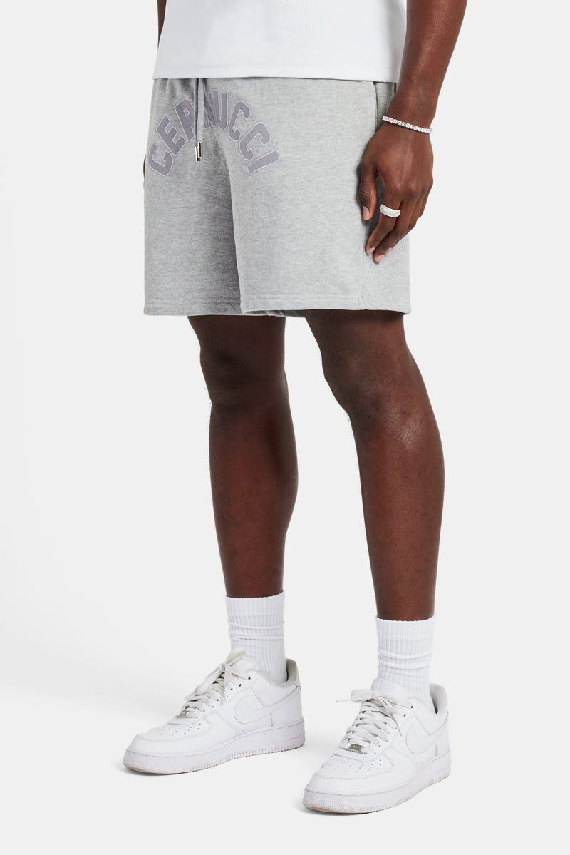 Cernucci Embroidered Shorts - Ash Grey