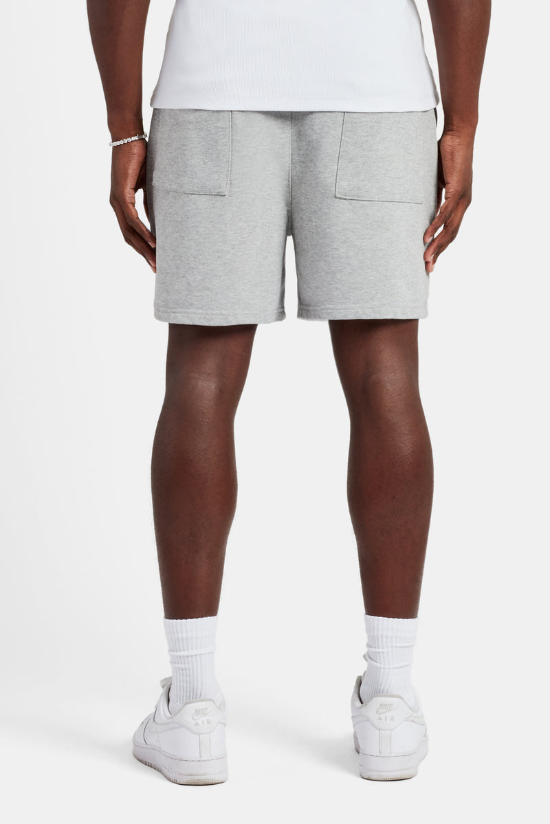 Cernucci Embroidered Shorts - Ash Grey