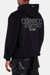 Cernucci Pearl Embellished Hoodie - Black