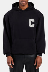 Cernucci Pearl Embellished Hoodie - Black