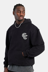 Rhinestone Hoodie - Black