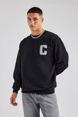 Embellished C Sweatshirt - Black